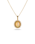 Opal & Pearl Oval 18K Gold Pendant