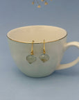 Ellis Green Amethyst Gold Plated Silver 925 Drop Earrings