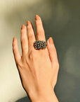 Grey Hues Beads Ring