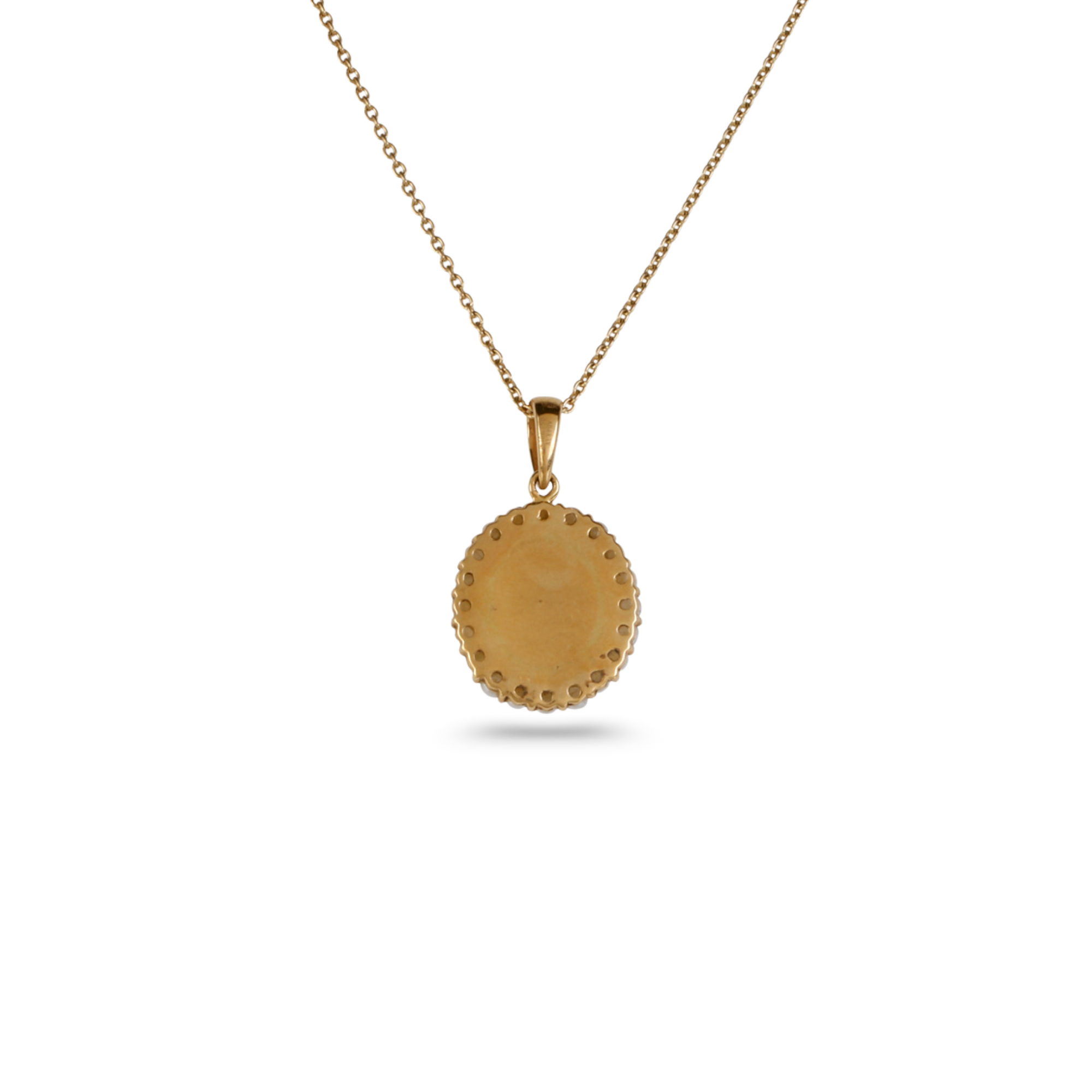Opal & Pearl Oval 18K Gold Pendant