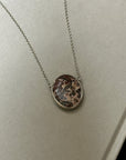 Jasper & Turquoise Double Sided Silver 925 Men's Pendant Necklace
