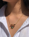 Isla Tourmaline 18k Gold Plated Silver 925 Necklace