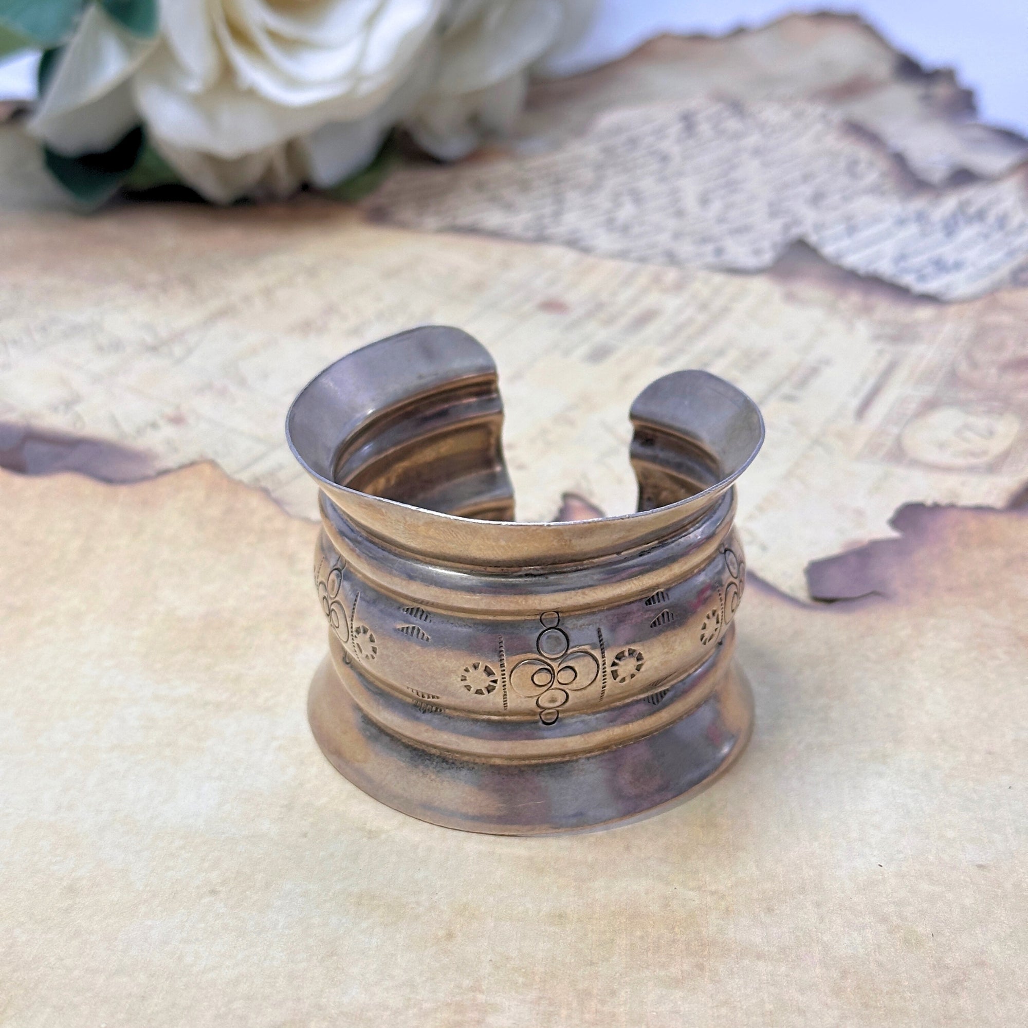 Aarav Traditional Silver 925 Cuff Bangle