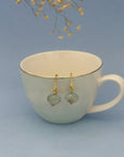 Ellis Green Amethyst Gold Plated Silver 925 Drop Earrings