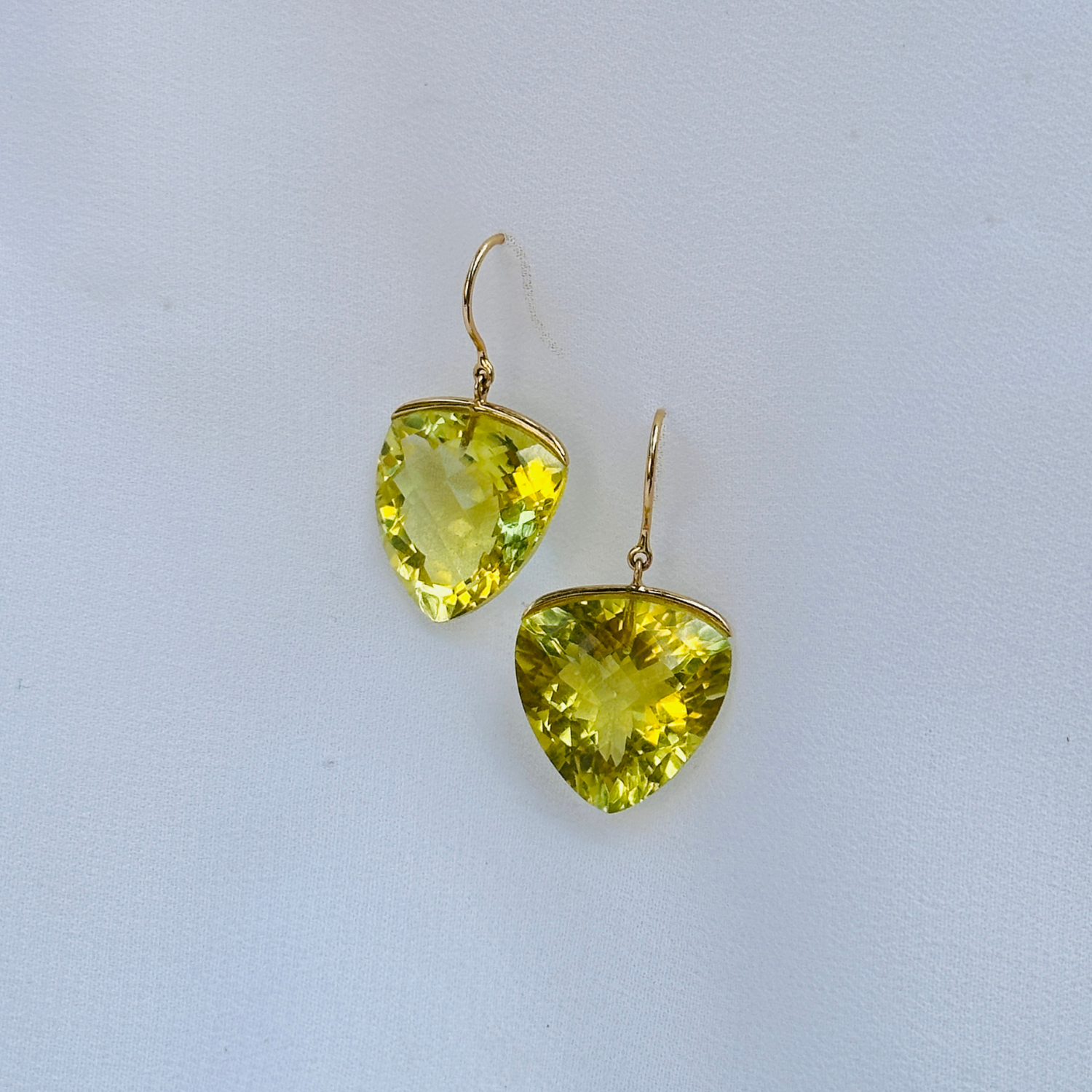 Lemon Quartz 18K Gold Earrings