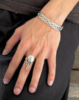 Fin Silver 925 Men's Cuff Bracelet