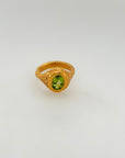 Figment Peridot Gold Plated Silver 925 Ring