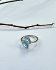 Palermo Garnet, Peridot, Blue Topaz & Citine Gemstone Silver 925 Ring