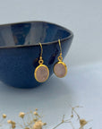 Rory Rose Quartz 18k Gold Plated Silver 925 Earrings
