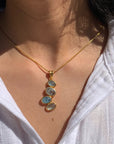 Moana Aquamarine 18k Gold Plated Silver 925 Pendant