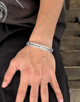Fin Silver 925 Men's Cuff Bracelet