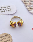 Brie Amethyst Silver 925 Love Ring