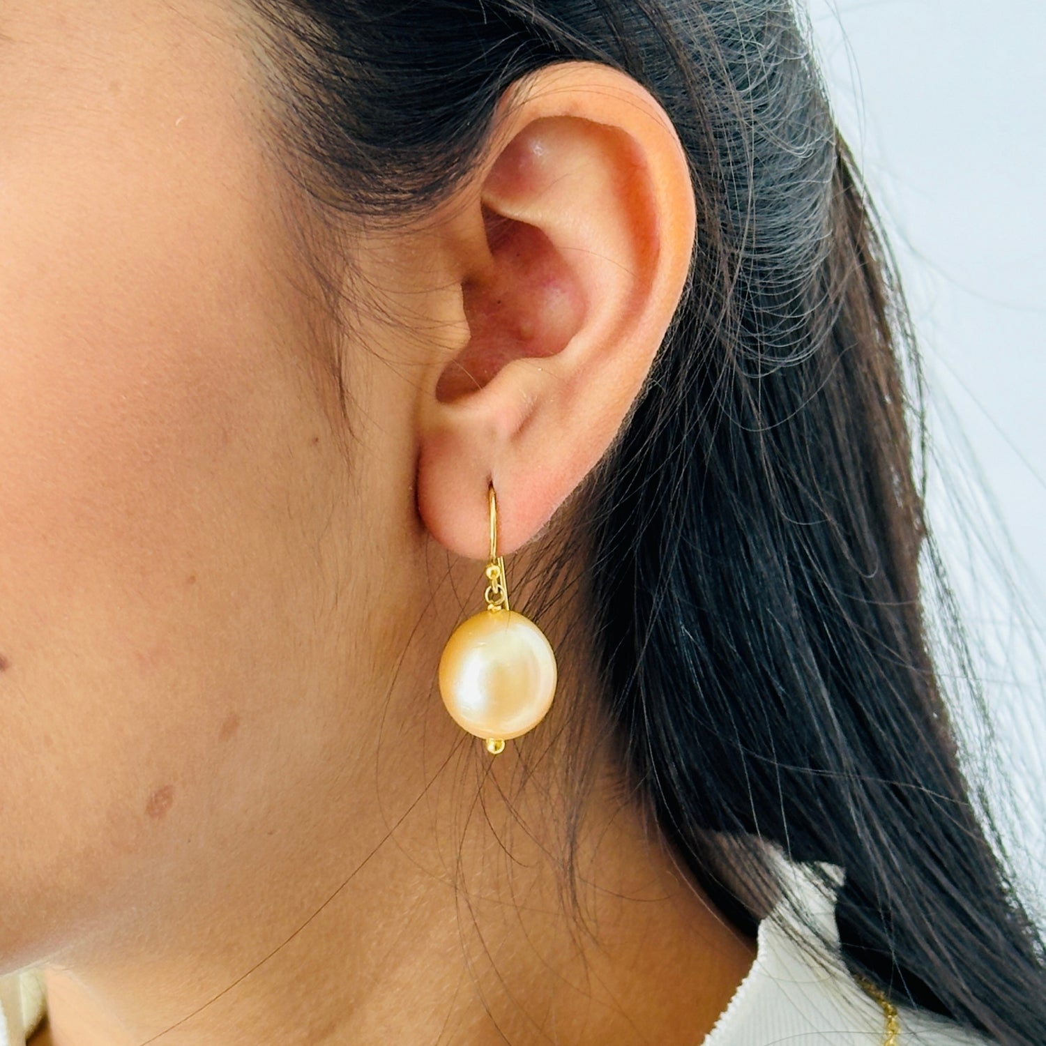 South Sea Pearl 18K Gold Earrings