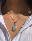 Doris Aquamarine 18k Gold Plated Silver 925 Pendant