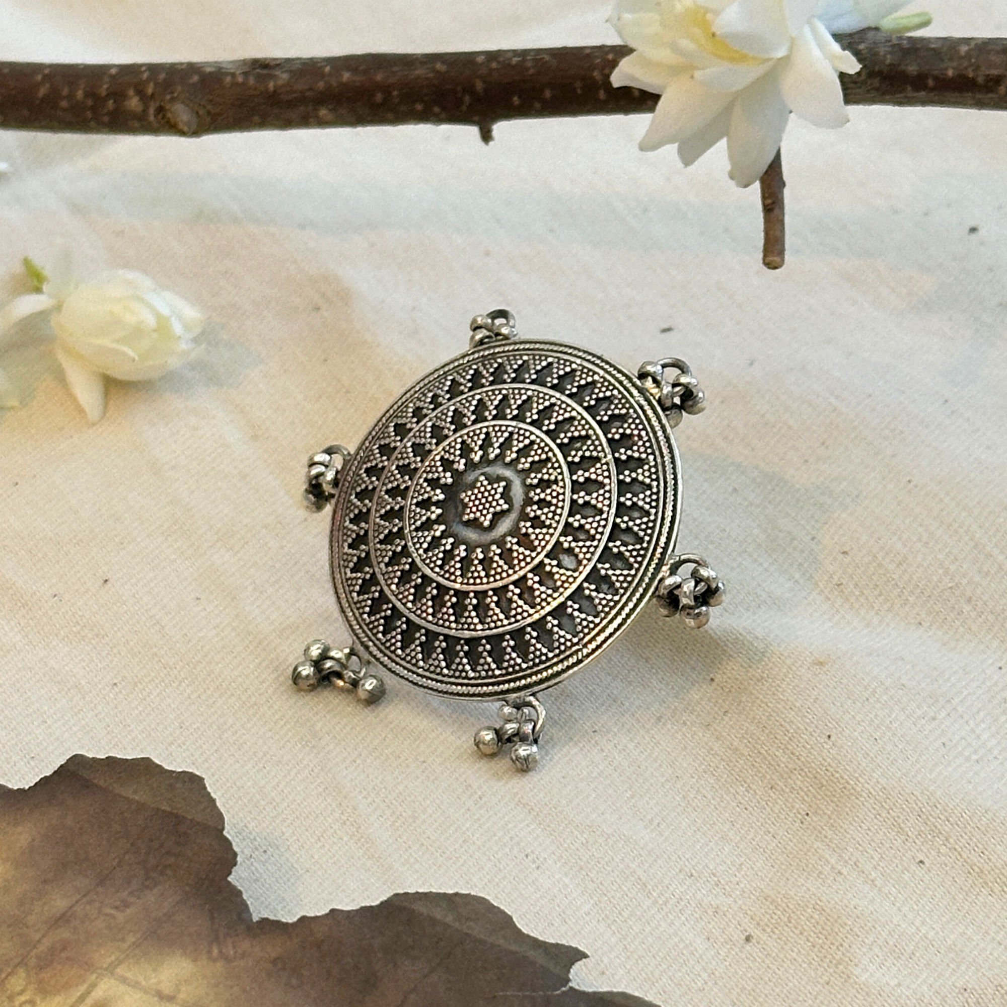 Ghungru Traditional Round Silver 925 Ring