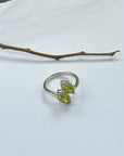 Palermo Garnet, Peridot, Blue Topaz & Citine Gemstone Silver 925 Ring