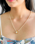 Smiggle Pearl 18K Gold Plated Silver 925 Necklace