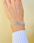 Innessa Silver 925 Aquamarine Beads Bracelet
