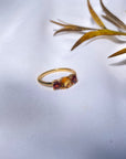 Garnet and Citrine 18K Gold Ring