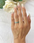 Emerald Bezel Set Ring