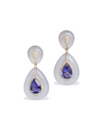 Ruka Chalcedony and Tanzanite Earrings