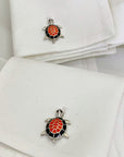 Turtle Silver 925 Men Cufflinks
