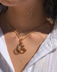 Naia Citrine 18k Gold Plated Silver 925 Pendant