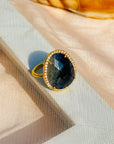 Hridya Sapphire 18K Gold Plated Silver 925 Rings