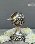 Antique silver floral pot ashtray