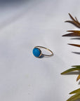 Turquoise Oval 14K Gold Ring