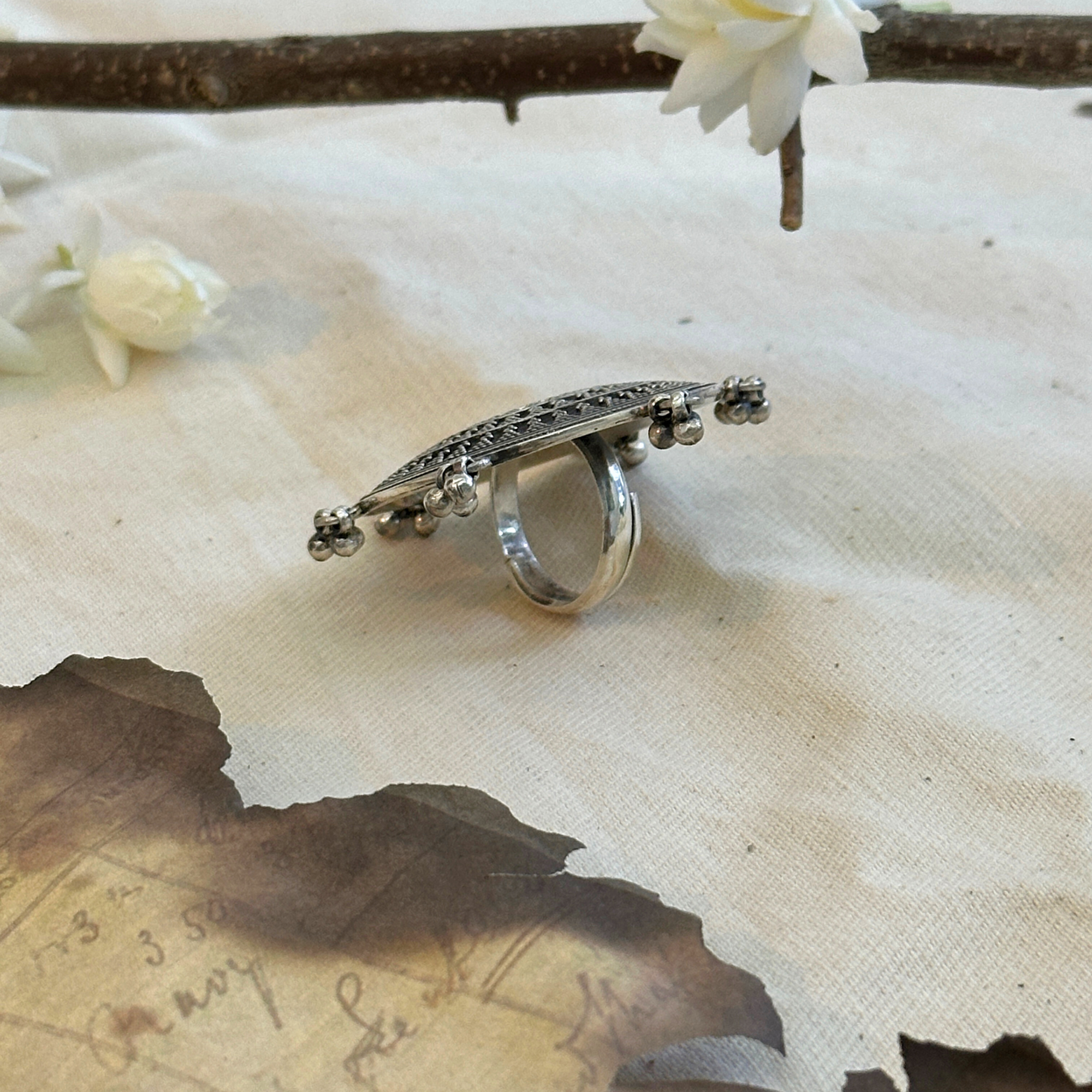 Ghungru Traditional Round Silver 925 Ring