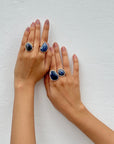 Hridya Sapphire 18K Gold Plated Silver 925 Rings