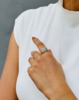 Aquamarine Rectangle 18K Gold Ring