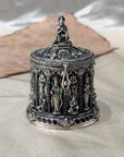 Silver 925 Embossed Hanuman Devotional Box Openable Artifact