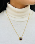 Little Garnet and Silver 925 Pendant Necklace
