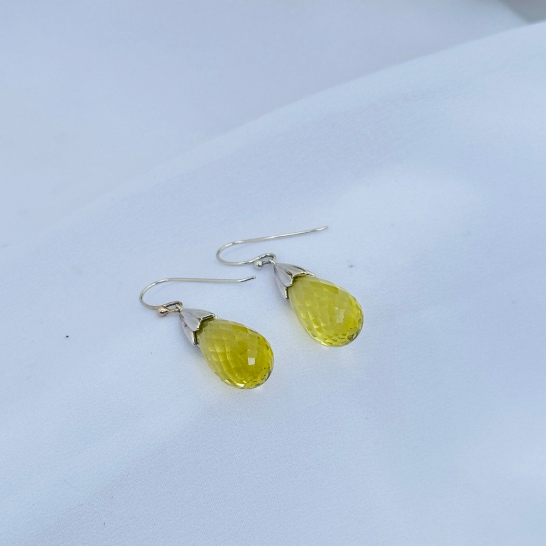 Lemon Quarts 18K Gold Earrings