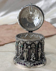 Silver 925 Embossed Hanuman Devotional Box Openable Artifact