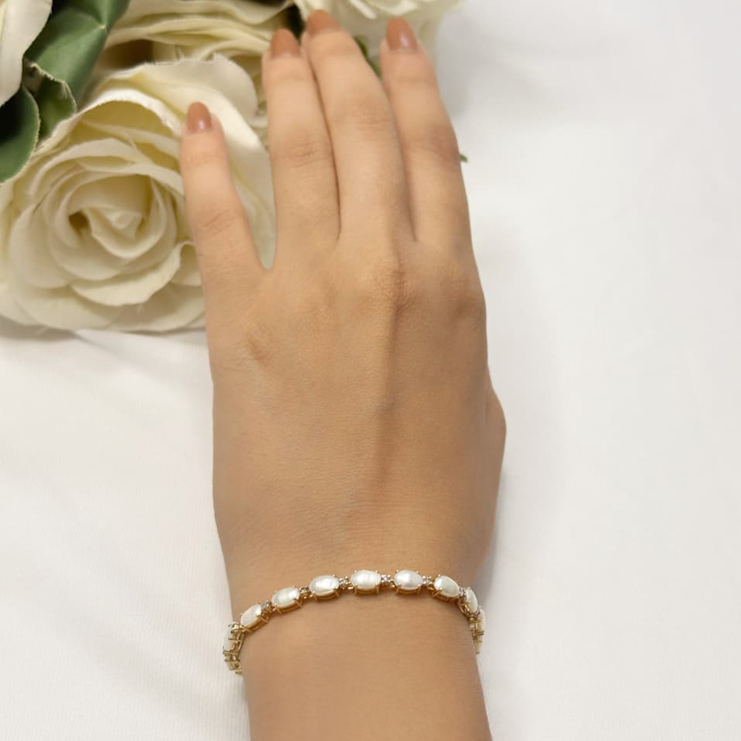 Zen Pearl & Diamond Bracelet