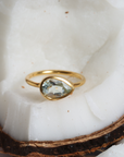 Twyla Aquamarine Gold Plated Silver 925 Ring