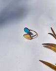 Opal and Turquoise 18K Gold Ring
