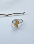 Palermo Garnet, Peridot, Blue Topaz & Citine Gemstone Silver 925 Ring