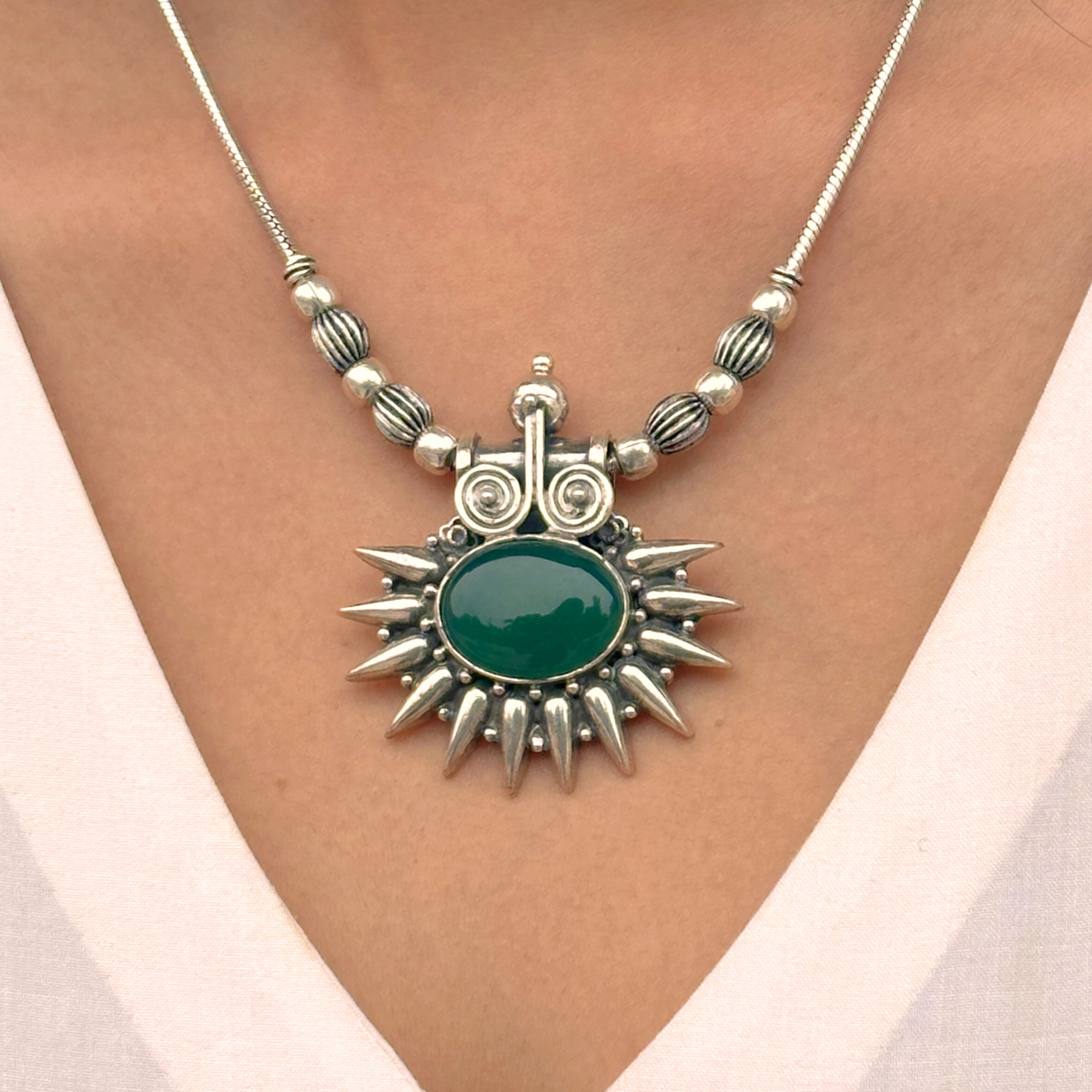 Soorya Traditional Silver 925 Necklace