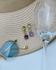 Filiya Colorstone 18k Gold Plated Silver 925 Earrings