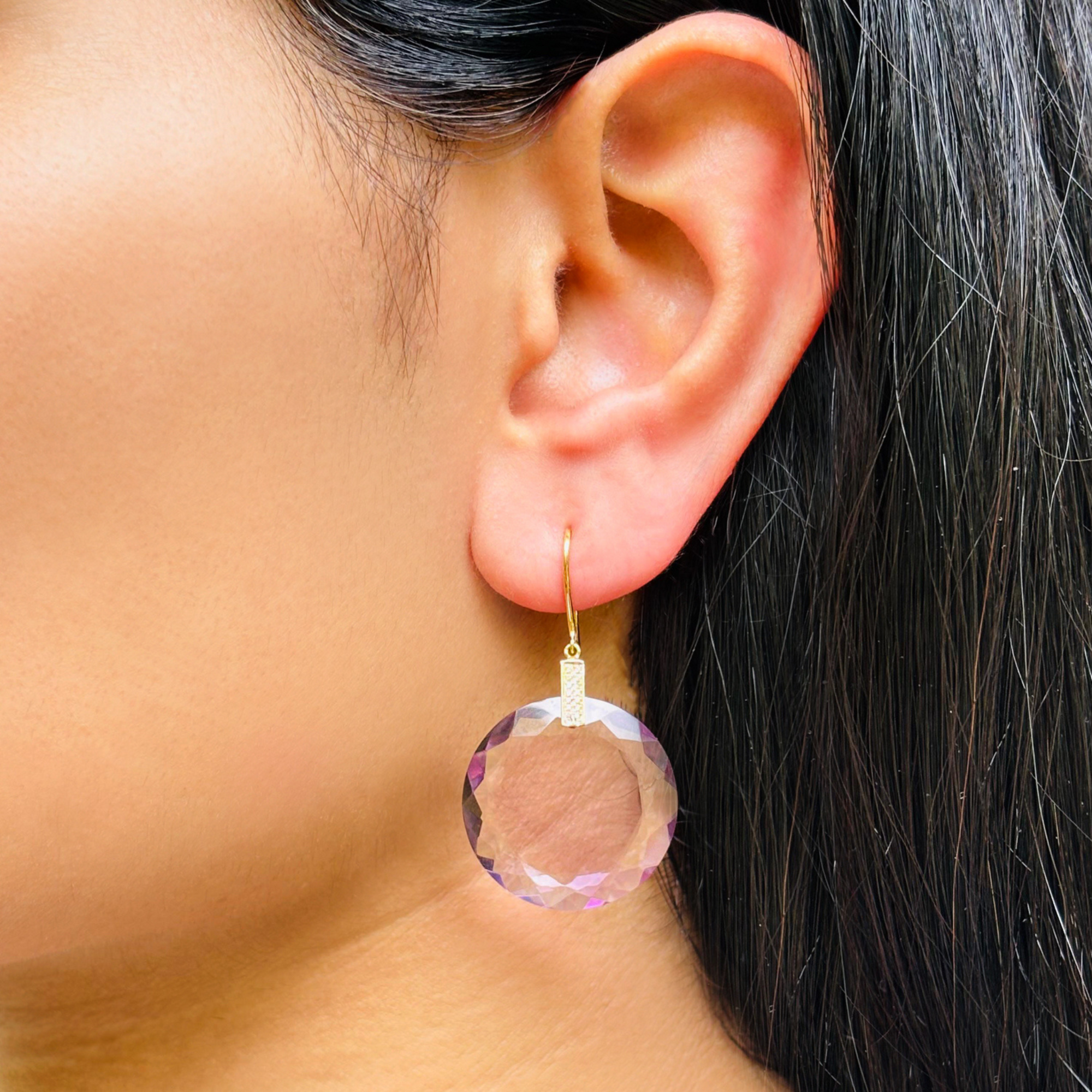 Ena Amethyst & Diamond Earrings