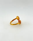 Calypso Citrine Gold Plated Silver Ring