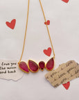 Marlow Tourmaline 18K Gold Plated Silver 925 Love Necklace