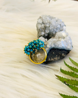 Blue Hues Beads Ring
