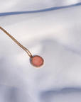 Opal Round 14K Gold Pendant Necklace with Diamonds