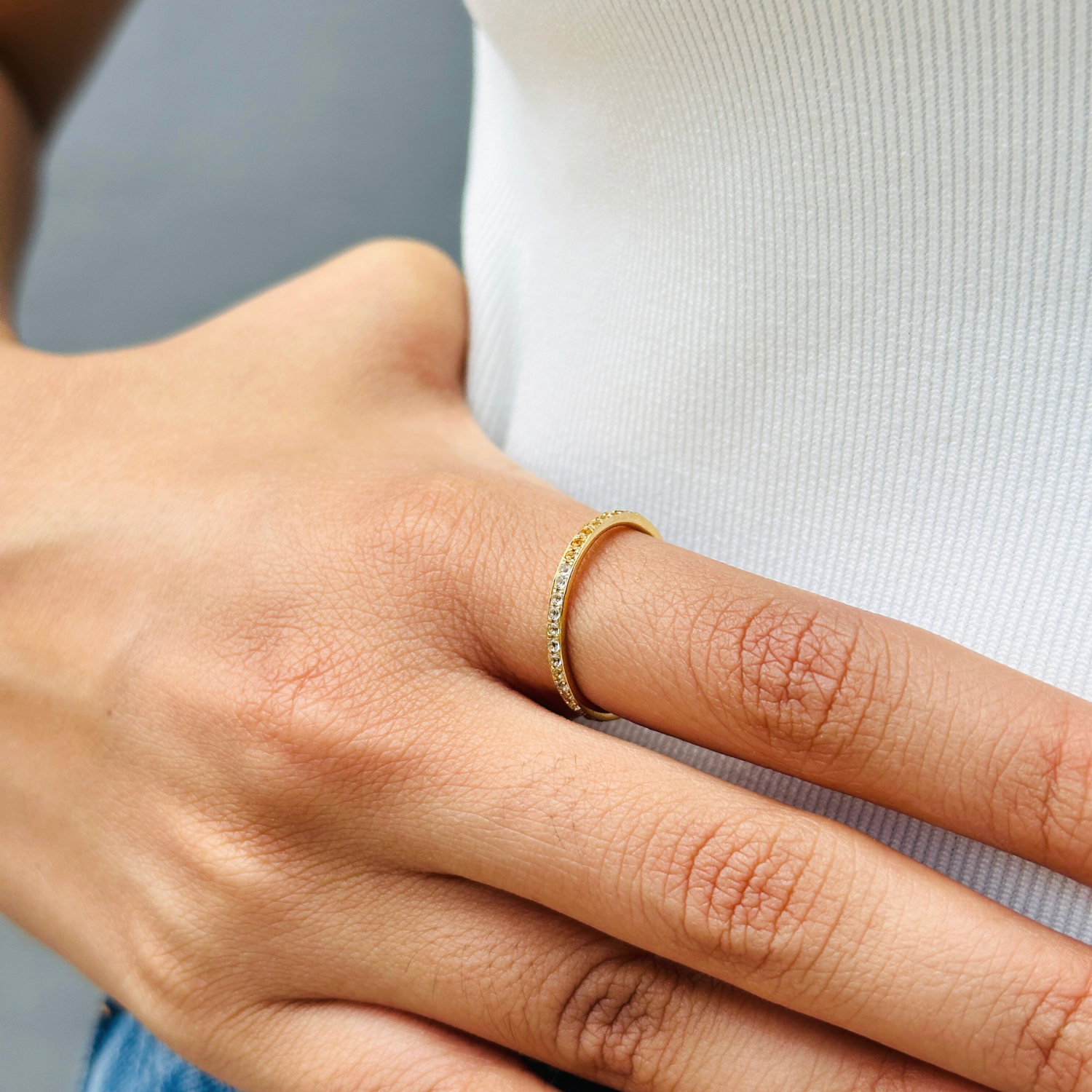 Citrine and Blue Topaz 18K Gold Ring