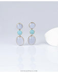 silver chalcedony earrings